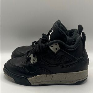 Nike Air Jordan 4 Retro Tech Gray/Black “Oreo” Boys Size 10.5C